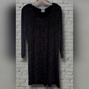 Rabbit Rabbit Rabbit Black Sparkly Long Sleeve Mini Dress size 16